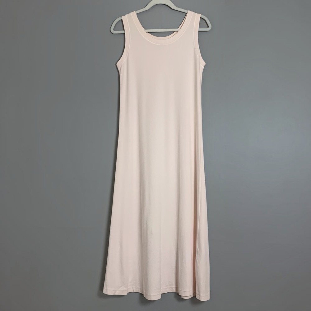 P.Jamas Pima Cotton Nightgown S Pink Sleeveless Maxi Luxury Sleep Dress New
